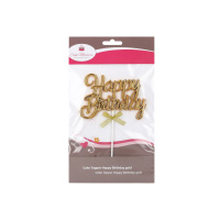 3D Stecker  Happy Birthday Gold Topper von Cake Masters...