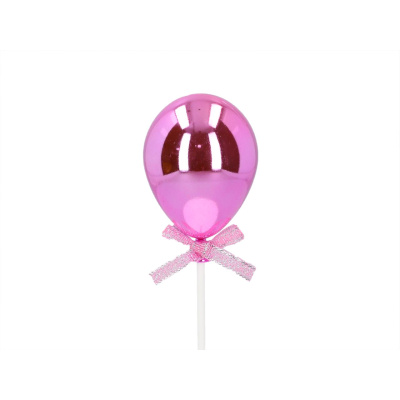 3D Stecker  Ballon pink Topper von Cake Masters ca. 5 x 6 cm