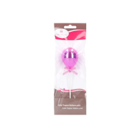 3D Stecker  Ballon pink Topper von Cake Masters ca. 5 x 6 cm