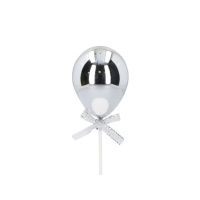 3D Stecker  Ballon silber Topper von Cake Masters ca. 5 x...