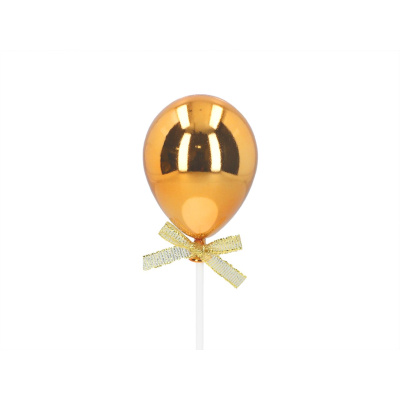 3D Stecker  Ballon gold Topper von Cake Masters ca. 5 x 6 cm