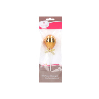 3D Stecker  Ballon gold Topper von Cake Masters ca. 5 x 6 cm