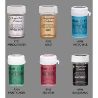 Satin Paste Gold- konzentrierte Pastenfarbe 25 g von Sugarflair - Neu E171frei - f&uuml;r Zuckerpasten, Icing, Buttercreme etc.