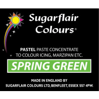 Pastel Paste Spring Green - Fr&uuml;hlings Gr&uuml;n Pastenfarbe 25 g von Sugarflair - Neu E171frei - f&uuml;r Zuckerpasten, Icing, Buttercreme etc.