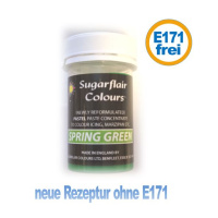 Pastel Paste Spring Green - Fr&uuml;hlings Gr&uuml;n Pastenfarbe 25 g von Sugarflair - Neu E171frei - f&uuml;r Zuckerpasten, Icing, Buttercreme etc.