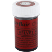 Spectral konzentrierte Paste Velvet red - Rot Lebensmittelfarbe  25 g von Sugarflair - E171frei - f&uuml;r Zuckerpasten, Icing, Buttercreme etc.