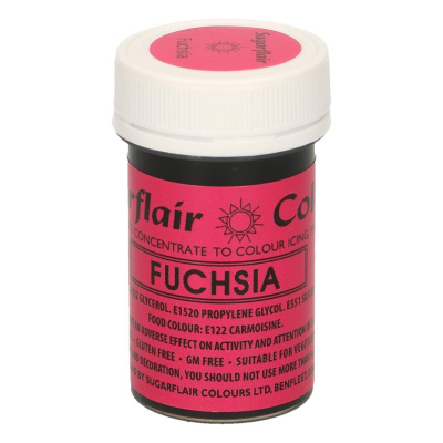 Spectral konzentrierte Paste Fuchsia Lebensmittelfarbe  25 g von Sugarflair - E171frei - f&uuml;r Zuckerpasten, Icing, Buttercreme etc.