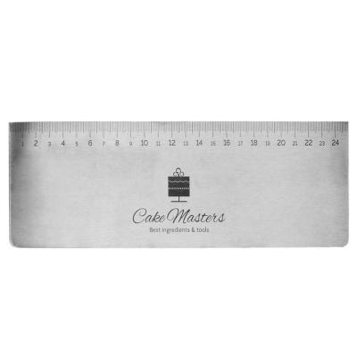 Creme Schaber 25  cm, Profiqualität Edelstahl, Icing Smoother, Scrapper, Teigkarte von Cake Masters