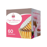 Pralinenkapseln 25 mm 60 Stk. Gold von Cake Masters