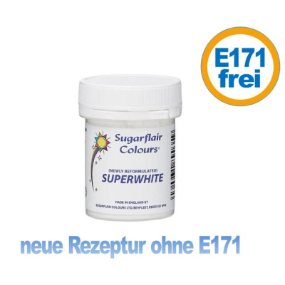 Superwhite Sugarflair - Super WEISS PULVER  - 20 g - neue Rezeptur ohne E171