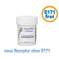 Superwhite Sugarflair - Super WEISS PULVER  - 20 g - neue Rezeptur ohne E171