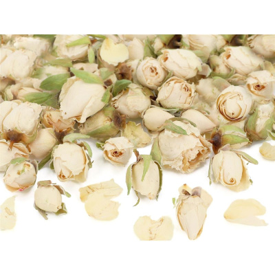 Rosenknospen natur weiß getrocknet, 30 g, 100 % essbar, Glutenfrei, Laktosefrei, Vegan