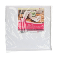 Torteschachtel 25,5  x 25,5 cm  x 25 cm hoch weiß Wellkarton Cake Box von FunCakes