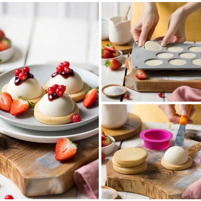 3er Set Halbkugel Silikonformen Mittel - Backformen Für Schokolade, Kuchen & Gelee