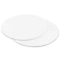 Tortenplatte 3 mm weiss 3 Stk. Packung  rund 35 cm x 3 mm dick Cakecard von Cake-Masters - beidseitig fettabweisend