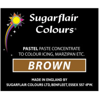 Pastel Paste Brown - Braun Pastenfarbe 25 g von Sugarflair - Neu E171frei - f&uuml;r Zuckerpasten, Icing, Buttercreme etc.