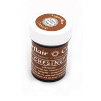 Spectral konzentrierte Paste Chestnut -Haselnuss Lebensmittelfarbe  25 g von Sugarflair - E171frei - f&uuml;r Zuckerpasten, Icing, Buttercreme etc.