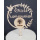 Erstkommunion Holz Torten Topper personalisierbar mit Taube und Hostie Durchmesser 12 cm