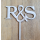 Initialen mit Ranken im  & Zeichen Holz Topper Tortenstecker für z.B. Hochzeit 10 cm