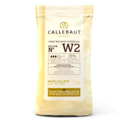 Callebaut Chocolate Callets white - W2 - 1 kg wei&szlig;e feinste Schokolade aus Belgien