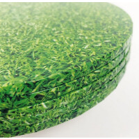 Gras Efekt rund 20,32 cm x 6 mm folierte Masonite...