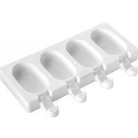 Mini - Classic Eis Creme Cakesicle Mould GEL01M - Profiqualit&auml;t von Silikomart 4 x 38 x 73 x 18 mm - Set mit 50 Eisstielen und Eis Rezeptheft