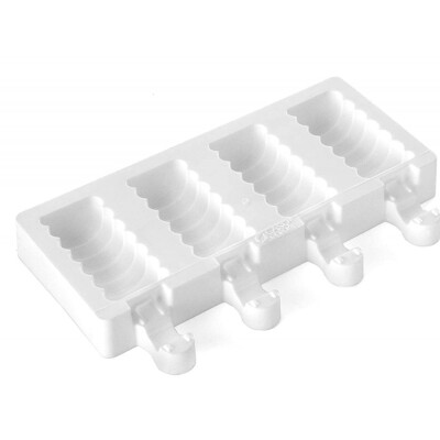 Mini - Twister Eis Creme Cakesicle Mould - Profiqualit&auml;t von Silikomart 4 Hohlr&auml;ume 33 x 67  x 22 mm Set mit 50 Eisstielen und Eis Rezeptheft