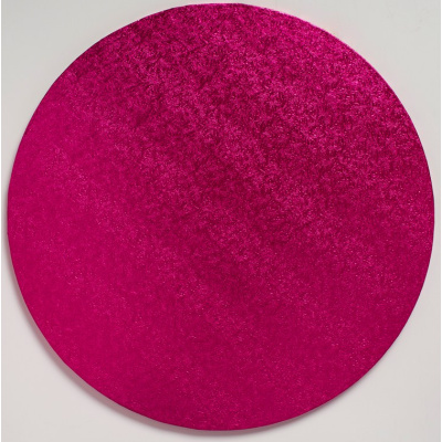 Cake Board rund pink cerise 25 cm x 1,3 cm Culpitt Drum 10 Zoll fuchsia