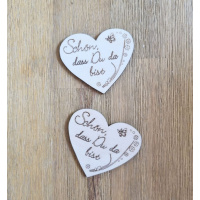 Sag es im Herz - Individuell mit Ihrem Wunschtext 6 cm Schrift 4 Rose