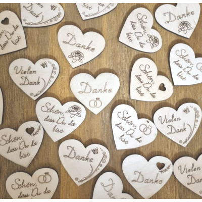 Sag es im Herz - Individuell mit Ihrem Wunschtext 8 cm  Schrift 2 Ohne