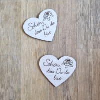 Sag es im Herz - Individuell mit Ihrem Wunschtext 9 cm Schrift 10 Rose