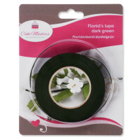 Floristenband dunkelgr&uuml;n 12 mm x 22 Meter  von Cake...