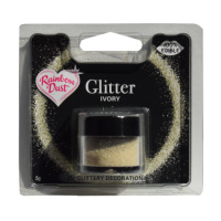 Glitter Ivory Elfenbein  5 g, Glitzer 100 % essbar von...