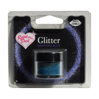 Glitter Sapphire Blue Saphirblau 5 g Glitzer 100 % essbar von Rainbow Dust
