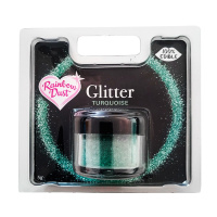 Glitter Turquoise Türkis  5 g, Glitzer 100 % essbar von Rainbow Dust