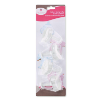 Baby Ausstecher und Stempel Set 4 teilig - Fläschchen, Kinderwagen, Body, Schaukelpferd für Kekse und Deko von Cake Masters