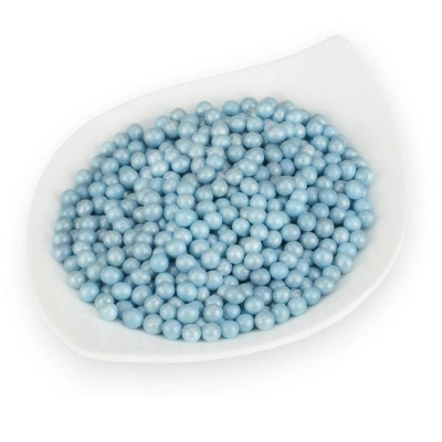 weiche Zucker Perlen blau glimmer 60 g Dragees von Cake-Masters