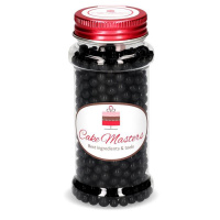 MHD KURZ  12/23 weiche Zucker Perlen schwarz  60 g Dragees von Cake-Masters