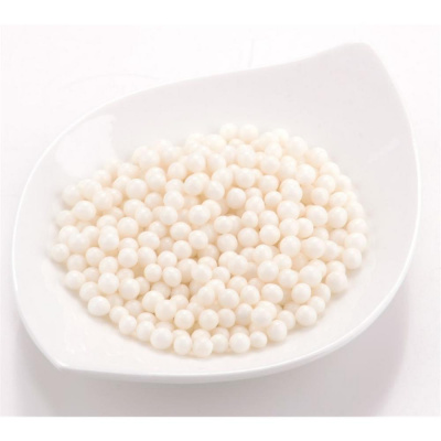 weiche Zucker Perlen weiß  60 g Dragees von Cake-Masters