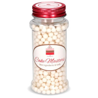 weiche Zucker Perlen weiß  60 g Dragees von Cake-Masters