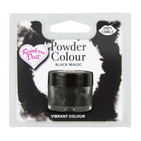 Rainbow Dust Powder Colour Black Magic 3 g - Schwarz Pulver Lebensmittelfarbe