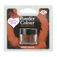 Rainbow Dust Powder Colour Milk Chocolate - Brown 2 g - Braun Pulver Lebensmittelfarbe