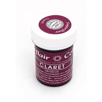 Spectral konzentrierte Paste Claret - Bordeaux Rot Lebensmittelfarbe  25 g von Sugarflair - E171frei - f&uuml;r Zuckerpasten, Icing, Buttercreme etc.