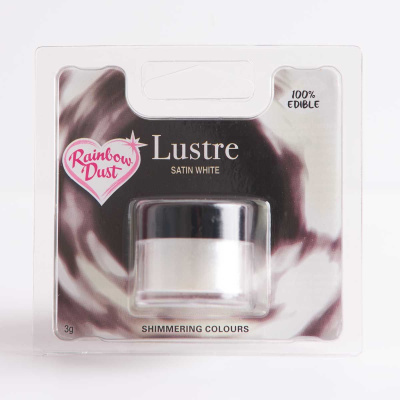 Rainbow Lustre Puder Satin white - Satin Wei&szlig;  3 g - E171 frei - Dust Powder Colour