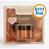 Rainbow Lustre Metallic Puder Dark Gold  -  Rot Gold dunkel 3 g - E171 frei -  Metallic Dust Powder Colour