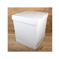 Maxi Tortenkarton 3 teilig 37 x 37 x 45 cm - exta stabil weiß - von FunCakes