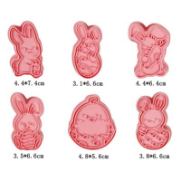 Ostern Hasen und K&uuml;ken Ausstecher plus Pr&auml;ger Set 12 teilig - 6 Ausstecher und 6 Stempel,