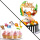 Dschungel Tiere Geburtstags Topper Set 1 Tortentopper groß und 7 kleinere Stecker aus Papier Giraffe, Zebra, Löwe, Affe, Krokodil, Nilpferd, Elefant