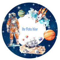 Weltall Space Raumfahrt Tortenbild rund mit individuellem Bild