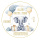 Baby Elefant Geburtstag Tortenbild rund 15 cm